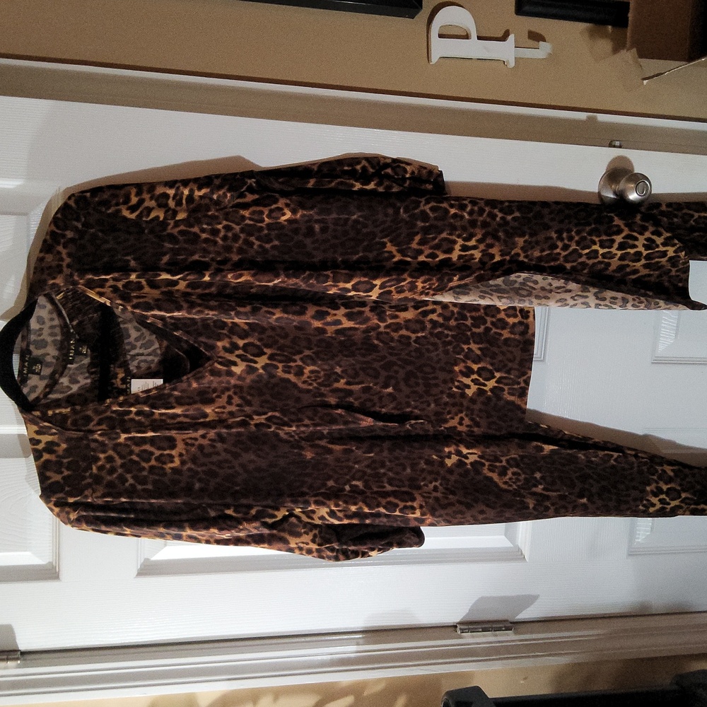 Iman 3 piece leopard pant  suit 1X